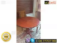 Дървена маса, разтегателна, кръгла - ЕМАНУЕЛА фурнир ДЪБ