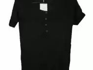 Блуза с къс ръкав, цвят черно, памук, S размер, LLa redoute
