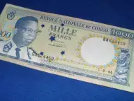 1000 франка Конго 1964 г.