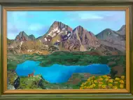 Пирин планина - Тевното езеро с връх Каменитица, живопис