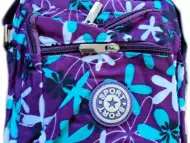 Чанта за рамо с четири ципа и с дълга дръжка Цветя