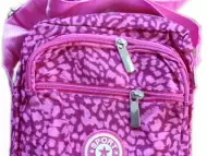 Чанта за рамо с четири ципа и с дълга дръжка Розова