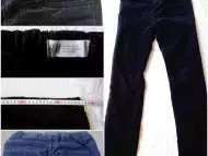 Детски черен кадифен панталон - джинси H M 6 - 8 годишно моми