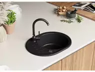 Кухненска Мивка от гранит модел БАРСЕЛОНА Графит 585 x 460