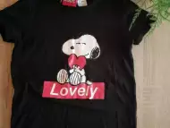 Черна, сива, тениска Snoopy
