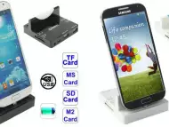 Настолни Зарядни за Самсунг и iPhon - Черни и Бели на цвят