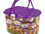 Пластмасова кошница за пикник цветна