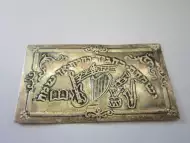 Сребърна миниатюра - табела с музикални инструменти Д 12539 - 