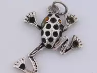 сребърна висулка - жаба