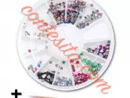 Палитра с 1800 кристални камъчета в 12 различни цвята