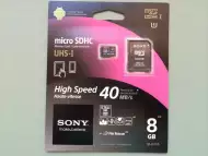 SONY Micro SD карта 8GB Class 10