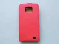 Samsung i9100 Galaxy SII Кожен Калъф Тип Тефтер Red Червен