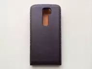 LG Optimus G2 D802 Кожен Калъф Тип Тефтер Black Черен