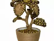 Сувенир - Декоративно цвете с кафе - 30 см