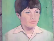 Стара картина - Портрет, маслени бои, платно
