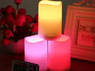 LED свещи с дистанционно управление и сменящи се цветове