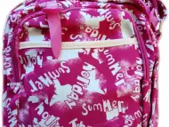 Чанта за рамо с два ципа и с дълга дръжка Лято в розово