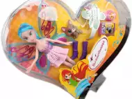 Кукла Вълшебница Уинкс със синя коса и с домашен любимец