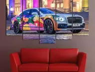 Декоративно пано - картина за стена от 5 части - Bentley Uni