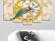 Декоративно пано - картина за стена от 5 части - Двойка пъст