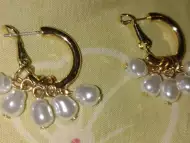 Елегантни обеци с речни перлички