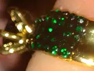 Ефектен пръстен с кубик циркон в два цвята
