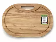 Дървена дъска елипса за рязане и сервиране 38х26 см