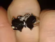 Ексклузивен пръстен - пеперуда с черен сапфир