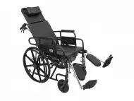 Инвалидна количка с подбедрици, падащ гръб и тоалетна