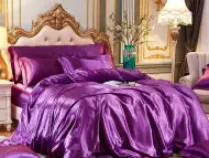 Insta Purple Висококачествен Спален Комплект от Сатен 4 Част