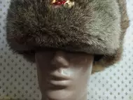 Мъжка руска шапка с естествен заешки косъм - 1