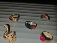 Сет многоцветни пръстени Змия