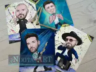 Карикатури по снимка ръчна изработка
