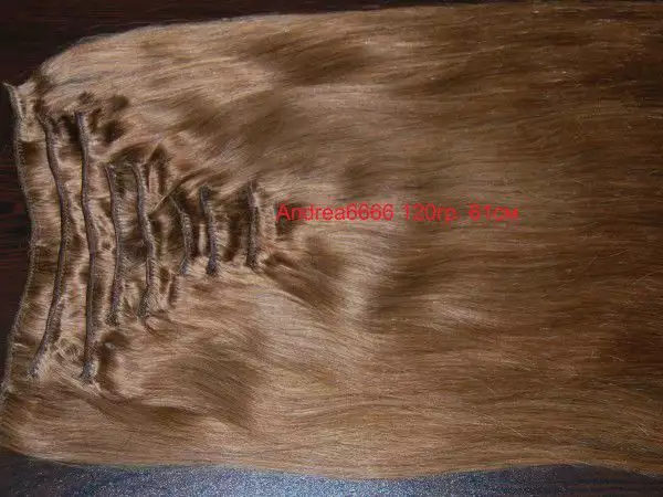 2. Снимка на Естествена коса. Нова, 8 треси, 120гр., 61см.