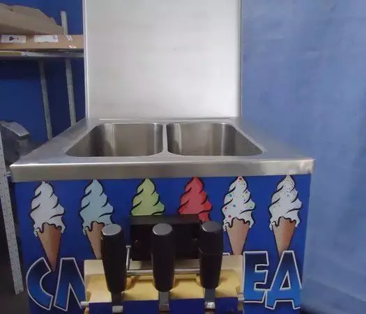 3. Снимка на Сладолед машина Итлиянска със две вани настолна външни разме