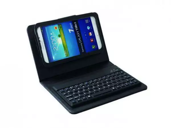 1. Снимка на Кожен калъф с Bluetooth клавиатура за таблет Samsung Galaxy