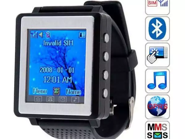 1. Снимка на GSM часовници тип агент 007 съвместим с невидима слушалка