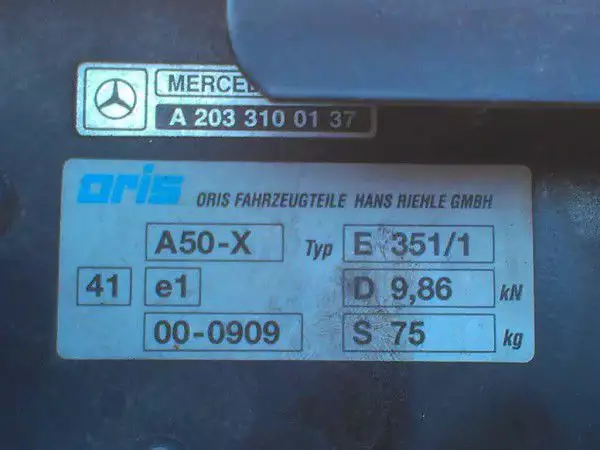 ТЕГЛИЧ Mercedes C Class W203 (без AMG) Година 06 00 - 09 07