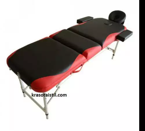 Двуцветна алуминиева кушетка за масаж