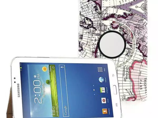 1. Снимка на Кожен Калъф За Таблет Samsung Galaxy Tab 3 - 7 инча - Карта