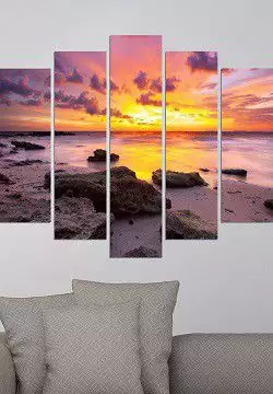2. Снимка на Декоративни панели за стена с красив морски залез