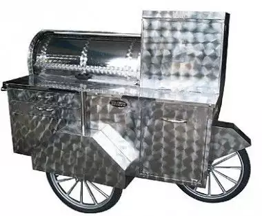 8. Снимка на Комбинирана количка хот - дог машина, скара