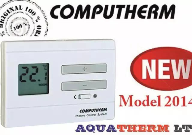 1. Снимка на COMPUTHERM Q3 Дигитален, жичен стаен термостат