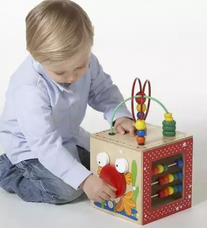 1. Снимка на Hape Eco Toys детска дървена играчка спирала