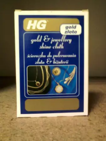 1. Снимка на HG кърпа за блясък на златни бижута