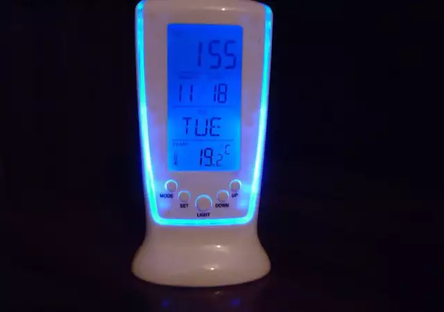 1. Снимка на Нов New Sc - 510 - Настолен LCD дигитален часовник с термометъ