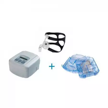 1. Снимка на Нов Автоматичен CPAP апарат, овлажнител и назална маска