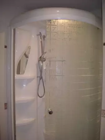 1. Снимка на Овална парна душ кабина с хидромасаж - марка , , титан, , 