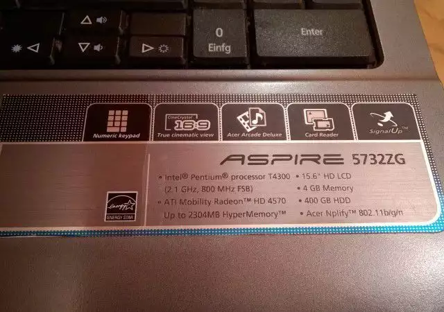 3. Снимка на Acer Aspire 5732Z - 4GB RAM, 400GB HDD, чанта и мишка