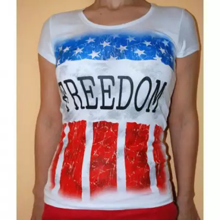 1. Снимка на Дамска тениска Freedom - Безплатна доставка
